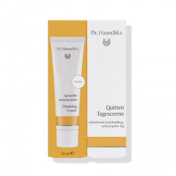 Dr. Hauschka Quitten Tagescreme: Erfrischende und schützende Gesichtscreme | mit gratis Gesichtswaschcreme Dr. Hauschka Quitten Tagescreme mit gratis Gesichtswaschcreme
