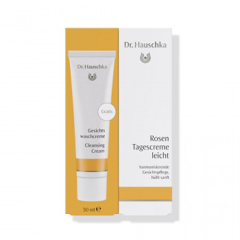 Dr. Hauschka Rosen Tagescreme leicht: Harmonisierende Rosencreme, sanfte Gesichtspflege | mit gratis Gesichtswaschcreme Dr. Hauschka Rosen Tagescreme leicht mit gratis Gesichtswaschcreme
